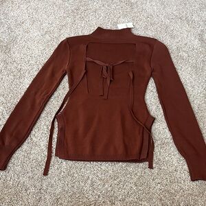 Forever 21 Brown Women's Sweatshirt with Back Tie